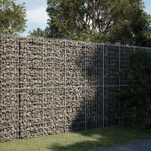 vidaXL Coș gabion cu capac, 200x50x200 cm, fier galvanizat imagine