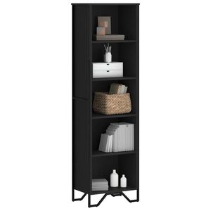 vidaXL Bibliotecă, negru, 50x31x169 cm, lemn prelucrat imagine