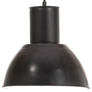 vidaXL Lampă suspendată, negru, 28, 5 cm, 25 W, E27, rotund imagine