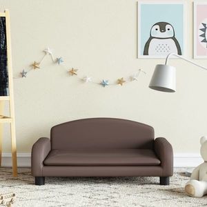 vidaXL Canapea pentru copii maro 70x45x30 cm piele artificială imagine