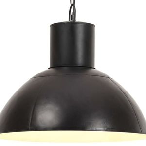 vidaXL Lampă suspendată, negru, rotund, 48 cm, 25 W, E27 imagine