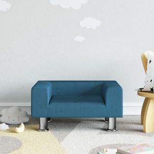 vidaXL Canapea pentru copii, albastru, 50x40x26, 5 cm, catifea imagine