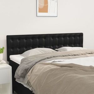 vidaXL Tăblii de pat, 2 buc., negru, 72x5x78/88 cm, piele artificială imagine