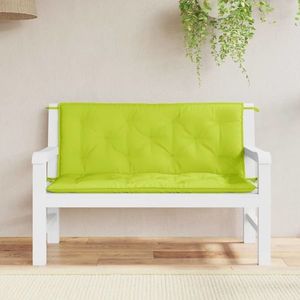 vidaXL Pernă bancă grădină, verde aprins 120x(50+50)x7cm textil oxford imagine