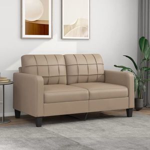 vidaXL Canapea cu 2 locuri B-Stock, cappuccino, 140 cm piele ecologică imagine