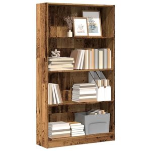 vidaXL Bibliotecă, lemn vechi, 80x24x143 cm, lemn prelucrat imagine