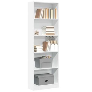 vidaXL Bibliotecă, alb, 60x24x176 cm, lemn prelucrat imagine