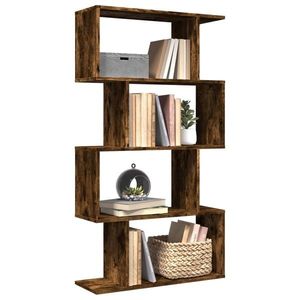 vidaXL Bibliotecă/separator 4 niveluri stejar fumuriu 70x24x129cm lemn imagine