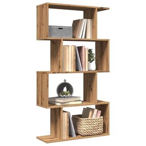 vidaXL Bibliotecă/separator 4 nivel stejar artizanal 70x24x129 cm lemn imagine