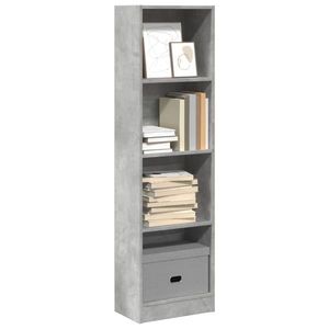 vidaXL Bibliotecă, gri beton, 40x24x143 cm, lemn prelucrat imagine