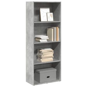 vidaXL Bibliotecă, gri beton, 60x30x152 cm, lemn prelucrat imagine