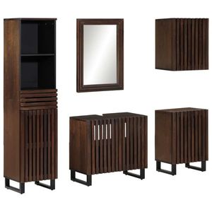 vidaXL Set mobilier de baie, 5 piese, lemn masiv de mango imagine