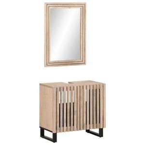 vidaXL Set mobilier de baie, 2 piese, lemn masiv de mango imagine