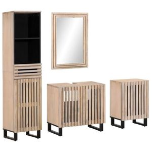 vidaXL Set mobilier de baie, 4 piese, lemn masiv de mango imagine