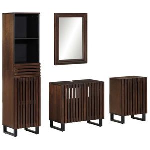 vidaXL Set mobilier de baie, 4 piese, lemn masiv de mango imagine