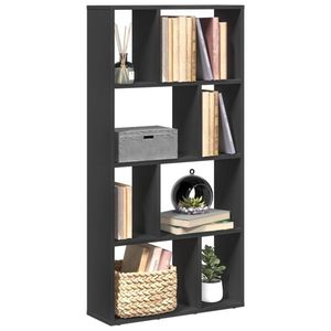 vidaXL Bibliotecă, negru, 60x20x120 cm, lemn prelucrat imagine