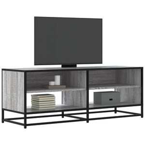 vidaXL Dulap TV, gri sonoma, 120, 5x40x46 cm, lemn prelucrat și metal imagine