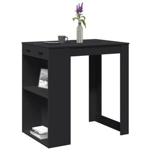 vidaXL Masă de bar, negru, 102x70x103, 5 cm, lemn prelucrat imagine