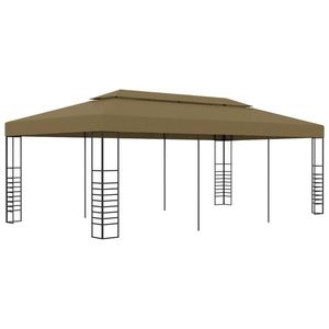 vidaXL Pavilion de grădină, gri taupe, 3 x 3 m, 180 g/m² imagine