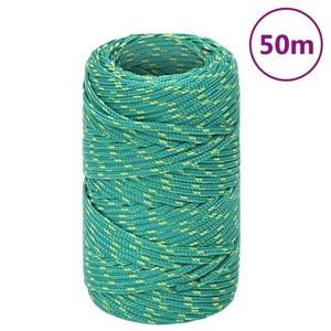 vidaXL Frânghie de barcă, verde, 2 mm, 25 m, polipropilenă imagine