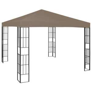 vidaXL Pavilion, gri taupe, 3 x 3 m imagine