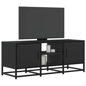 vidaXL Dulap TV, negru, 100x35x41 cm, lemn prelucrat și metal imagine