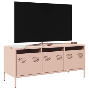 vidaXL Dulap TV, roz, 101, 5x39x43, 5 cm, oțel laminat la rece imagine