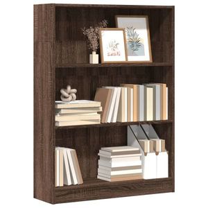 vidaXL Bibliotecă, stejar maro, 80x24x109 cm, lemn prelucrat imagine