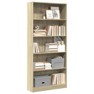 vidaXL Bibliotecă, stejar sonoma, 80x24x176 cm, lemn prelucrat imagine