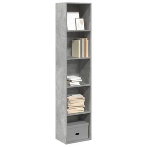 vidaXL Bibliotecă, gri beton, 40x30x189 cm, lemn prelucrat imagine