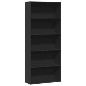 vidaXL Bibliotecă, negru, 80x30x189 cm, lemn prelucrat imagine