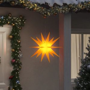 vidaXL Lumină de Crăciun cu LED, galben, 57 cm, pliabil imagine