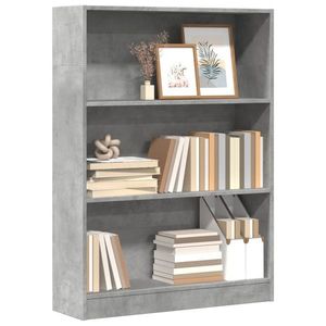 vidaXL Bibliotecă, gri beton, 80x24x109 cm, lemn prelucrat imagine