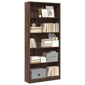 vidaXL Bibliotecă, stejar maro, 80x24x176 cm, lemn prelucrat imagine