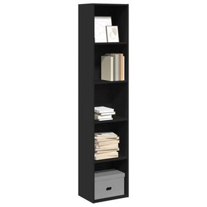 vidaXL Bibliotecă, negru, 40x30x189 cm, lemn prelucrat imagine