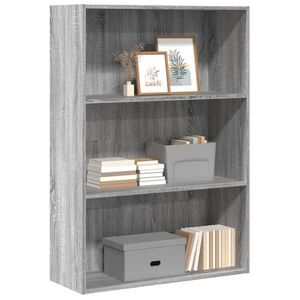 vidaXL Bibliotecă, gri sonoma, 80x30x114 cm, lemn prelucrat imagine