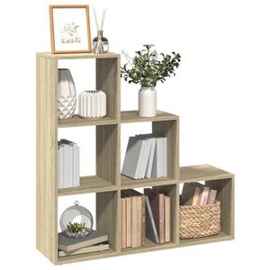 vidaXL Bibliotecă/separator 3 niveluri stejar sonoma 99x29x99 cm lemn imagine