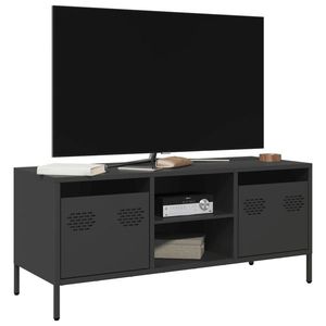 vidaXL Dulap TV, negru, 101, 5x39x43, 5 cm, oțel laminat la rece imagine