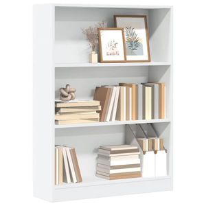 vidaXL Bibliotecă, alb, 80x24x109 cm, lemn prelucrat imagine