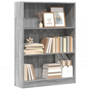 vidaXL Bibliotecă, gri sonoma, 80x24x109 cm, lemn prelucrat imagine