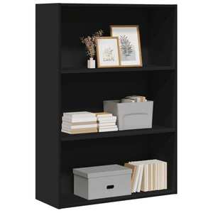 vidaXL Bibliotecă, negru, 80x30x114 cm, lemn prelucrat imagine