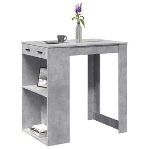 vidaXL Masă de bar, gri beton, 102x70x103, 5 cm, lemn prelucrat imagine