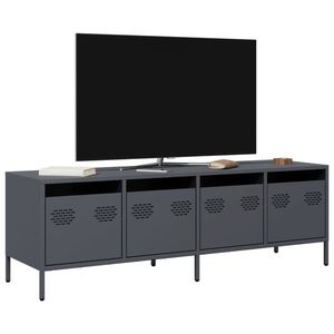 vidaXL Dulap TV, antracit, 135x39x43, 5 cm, oțel laminat la rece imagine