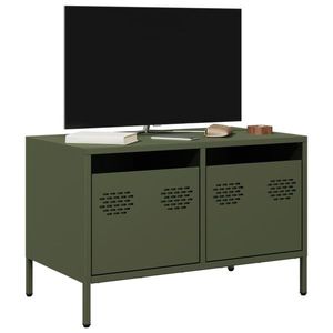 vidaXL Dulap TV, verde măsliniu, 68x39x43, 5 cm, oțel laminat la rece imagine