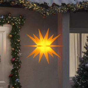 vidaXL Lumină de Crăciun cu LED, galben, 100 cm, pliabil imagine