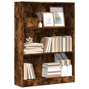 vidaXL Bibliotecă, stejar fumuriu, 80x24x109 cm, lemn prelucrat imagine