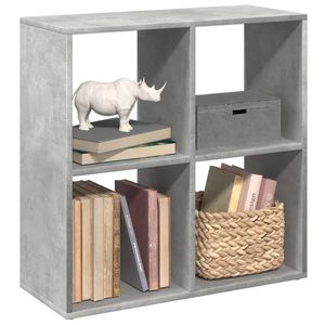 vidaXL Bibliotecă/separator cameră gri beton 69, 5x29x69, 5 cm lemn imagine