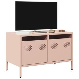 vidaXL Dulap TV, roz, 68x39x43, 5 cm, oțel laminat la rece imagine