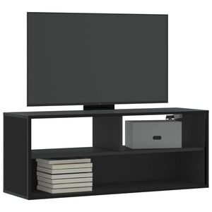 vidaXL Dulap TV, negru, 100x31x39, 5 cm, lemn prelucrat și metal imagine