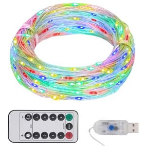 vidaXL Instalaţie cu 300 LED-uri, multicolor, 30 m imagine